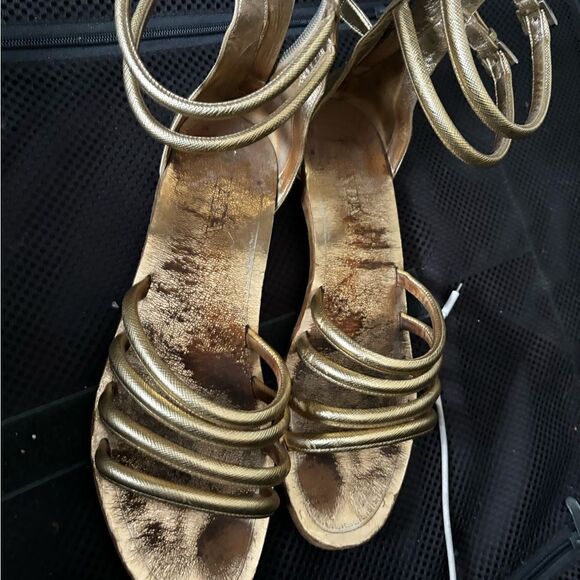 Prada gladiator sandals rope cuff shoe strap sandals ankle bracelet flats y2k - Picture 3 of 9